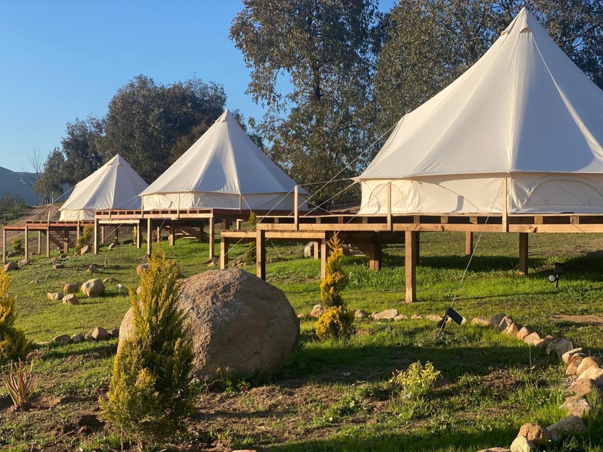ואלה דה גוואדלופה Lago Valle Wine Glamping מראה חיצוני תמונה