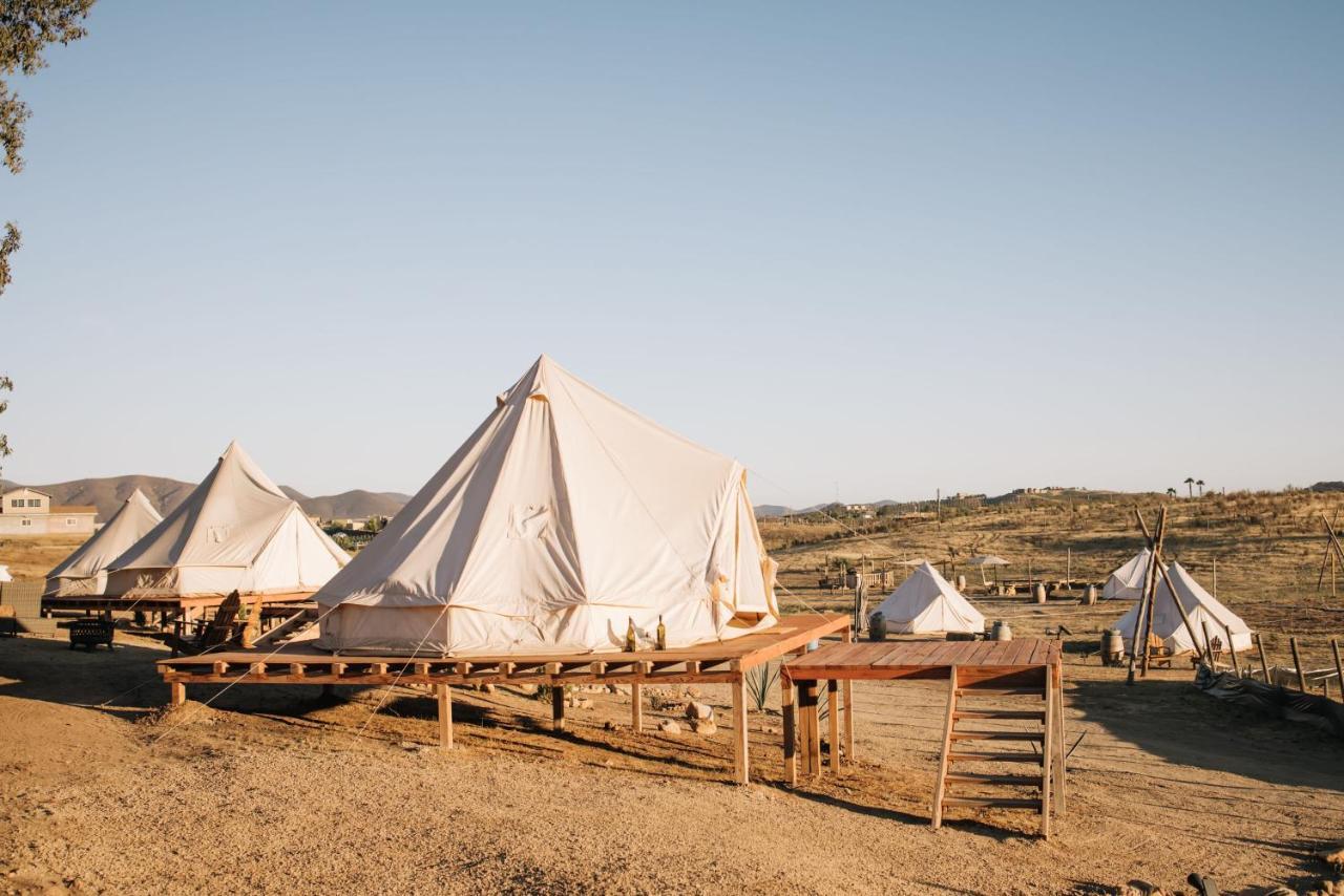 ואלה דה גוואדלופה Lago Valle Wine Glamping מראה חיצוני תמונה